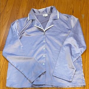 Nordstrom Lavender Satiny Blouse Size M